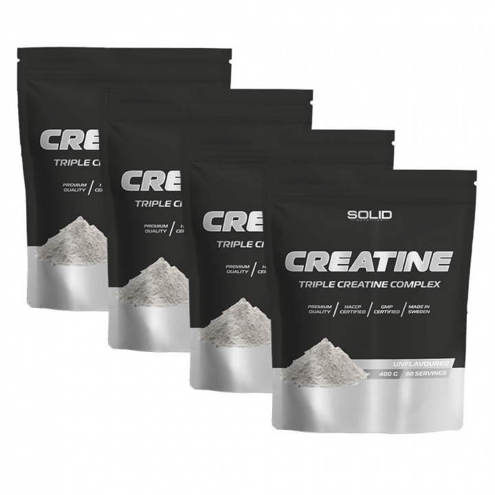 4 x SOLID Nutrition BLACK LINE Creatine, 400 g ryhmässä Ravintolisät & Elintarvikkeet / Kreatiini / Kreatiini sekoitukset @ Tillskottsbolaget (SOLID76834)