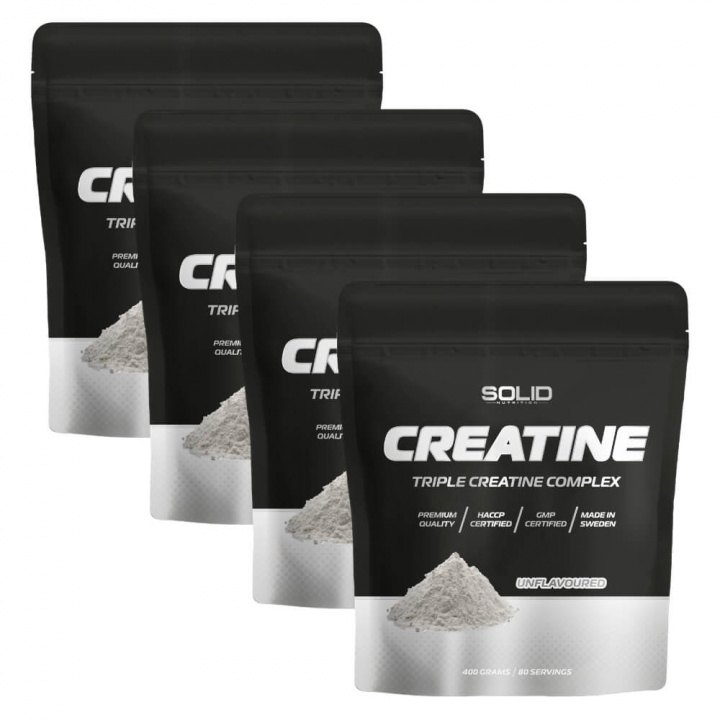 4 x SOLID Nutrition BLACK LINE Creatine, 400 g ryhmässä Ravintolisät & Elintarvikkeet / Kreatiini / Kreatiini sekoitukset @ Tillskottsbolaget (SOLID76834)