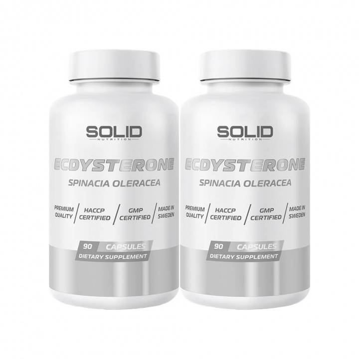 2 x SOLID Nutrition Ecdysterone, 90 caps ryhmässä Ravintolisät & Elintarvikkeet / Lihaskasvu / Ecdysterone @ Tillskottsbolaget (SOLID76835)