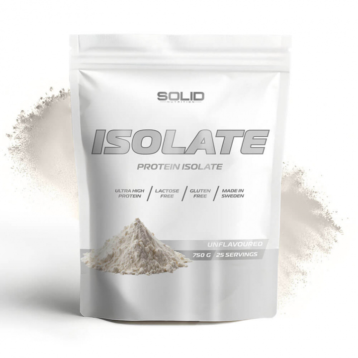 SOLID Nutrition Isolate, 750 g (Unflavoured) ryhmässä Ravintolisät & Elintarvikkeet / Proteiinijauhe / Isolaattiproteiini @ Tillskottsbolaget (SOLID85001-11)