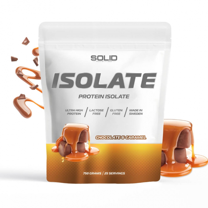 SOLID Nutrition Isolate, 750 g (Chocolate & Caramel) ryhmässä ALE! / Loppuunmyynti @ Tillskottsbolaget (SOLID85001-2)