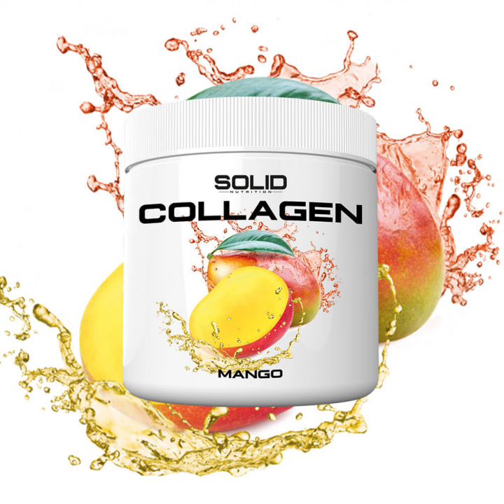 SOLID Nutrition Collagen, 230 g (Mango) ryhmässä Ravintolisät & Elintarvikkeet / Nivelten terveys / Kollageeni @ Tillskottsbolaget (SOLID8593-2)