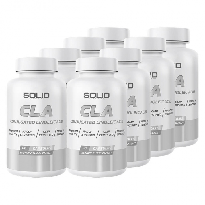 8 x SOLID Nutrition CLA, 60 caps ryhmässä Ravintolisät & Elintarvikkeet / Painonpudotusta / Rasvanpolttaja @ Tillskottsbolaget (SOLID8654)