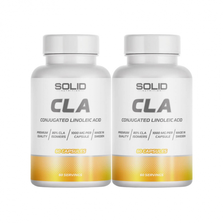 2 x SOLID Nutrition CLA, 60 caps ryhmässä Ravintolisät & Elintarvikkeet / Omega-3 & Rasvahapot / CLA @ Tillskottsbolaget (SOLID8694)