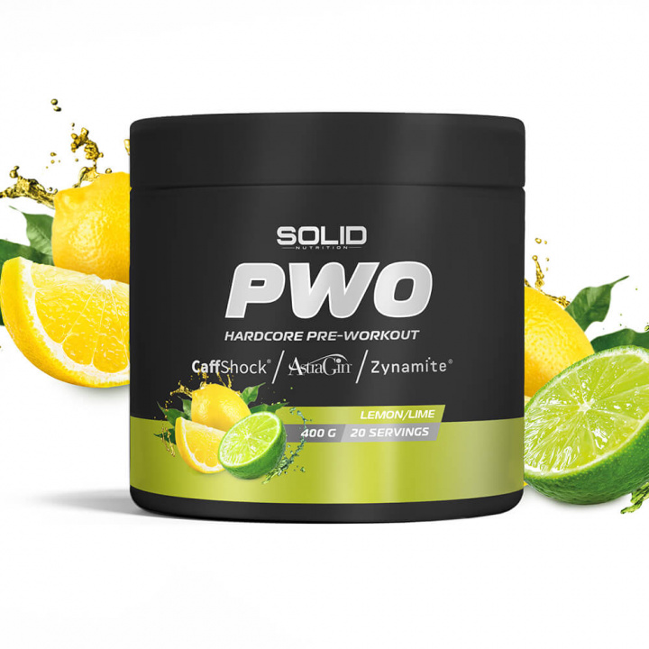 SOLID Nutrition BLACK LINE PWO, 400 g (Lemon/Lime) ryhmässä Ravintolisät & Elintarvikkeet / Suorituskyvyn parantajat / Pre-Workout / PWO @ Tillskottsbolaget (SOLIDBLACKPWO-1)