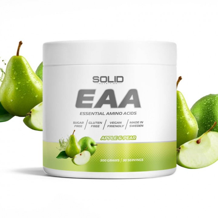 SOLID Nutrition EAA, 300 g (Apple/Pear) ryhmässä Ravintolisät & Elintarvikkeet / Aminohapot / EAA @ Tillskottsbolaget (SOLIDEAA-11)