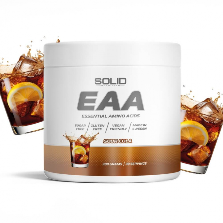 SOLID Nutrition EAA, 300 g (Sour Cola) ryhmässä Ravintolisät & Elintarvikkeet / Aminohapot / EAA @ Tillskottsbolaget (SOLIDEAA-3)