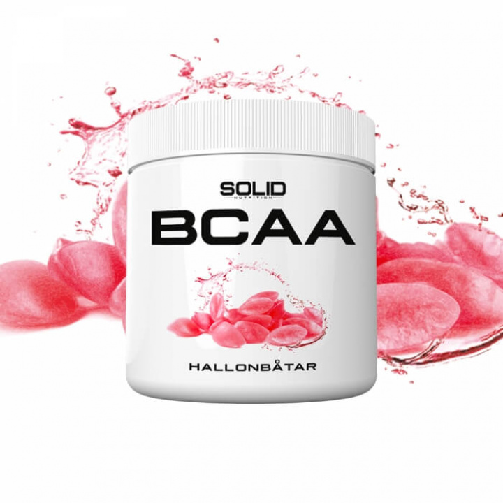 SOLID Nutrition BCAA, 300 g (Hallonbåtar) ryhmässä Ravintolisät & Elintarvikkeet / Aminohapot / BCAA @ Tillskottsbolaget (SOLIDHALLON)