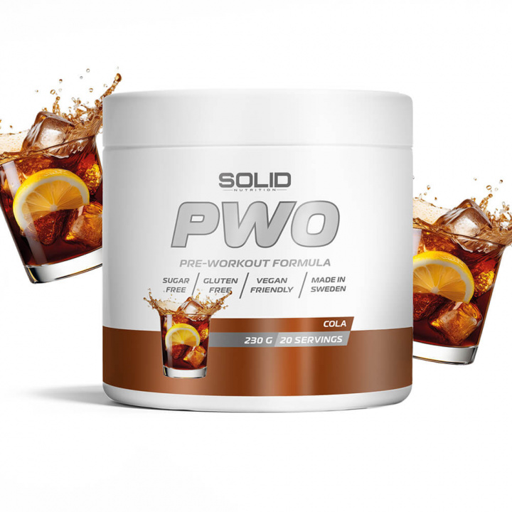SOLID Nutrition PWO, 230 g (Cola) ryhmässä Ravintolisät & Elintarvikkeet / Suorituskyvyn parantajat / Pre-Workout / PWO @ Tillskottsbolaget (SOLIDPWO-1)
