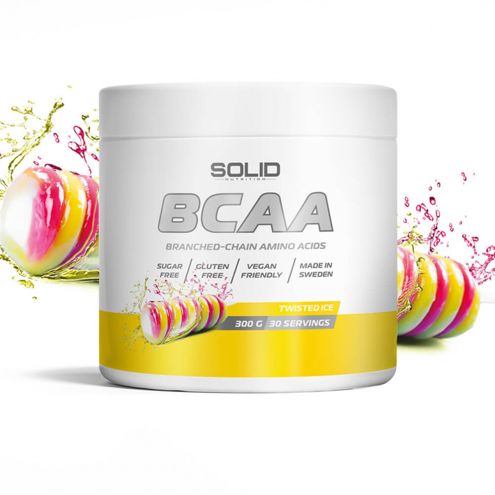 SOLID Nutrition BCAA, 300 g (Twisted Ice) ryhmässä Ravintolisät & Elintarvikkeet / Aminohapot / BCAA @ Tillskottsbolaget (SOLIDTWISTED)