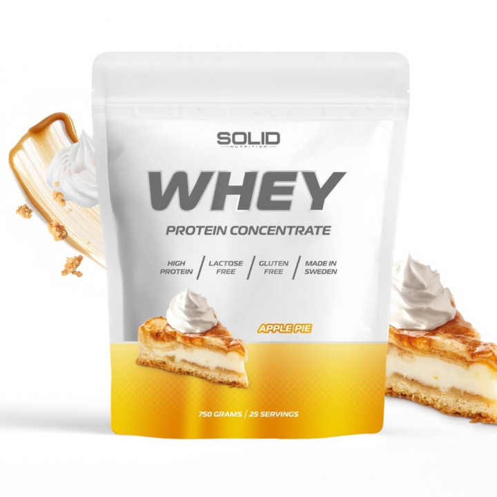 SOLID Nutrition Whey, 750 g (Apple Pie) ryhmässä Ravintolisät & Elintarvikkeet / Proteiinijauhe / Heraproteiini / Whey protein @ Tillskottsbolaget (SOLIDWHEY-15)