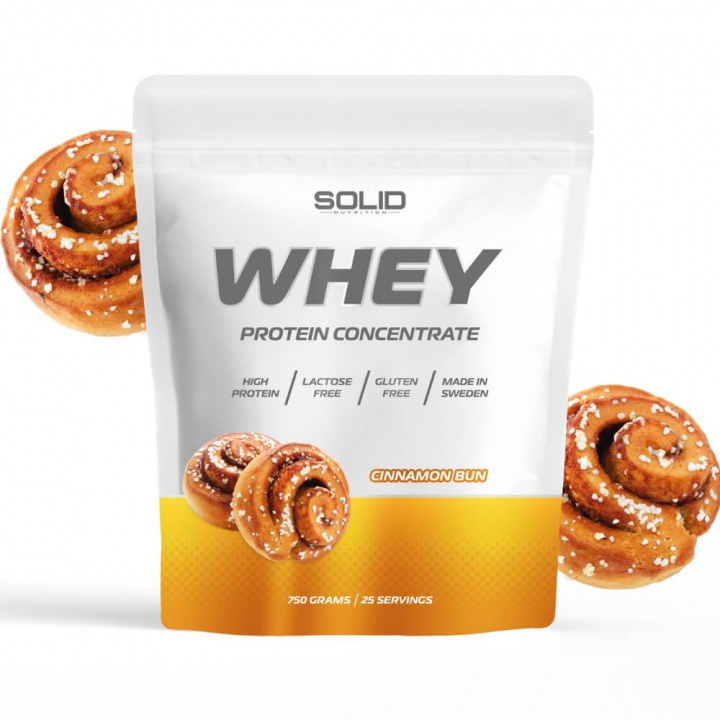 SOLID Nutrition Whey, 750 g (Cinnamon Bun) ryhmässä Ravintolisät & Elintarvikkeet / Proteiinijauhe / Heraproteiini / Whey protein @ Tillskottsbolaget (SOLIDWHEY-1)