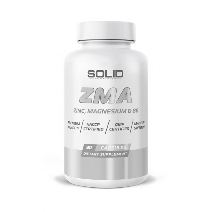 SOLID Nutrition ZMA, 90 caps ryhmässä Ravintolisät & Elintarvikkeet / Terveystuotteet / Uni @ Tillskottsbolaget (SOLIDZMA)