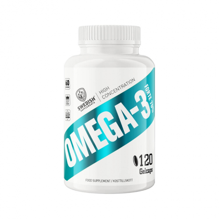 Swedish Supplements Omega-3 Forte 70%, 120 caps ryhmässä Ravintolisät & Elintarvikkeet / Omega-3 & Rasvahapot / Omega-3 @ Tillskottsbolaget (SS32649)