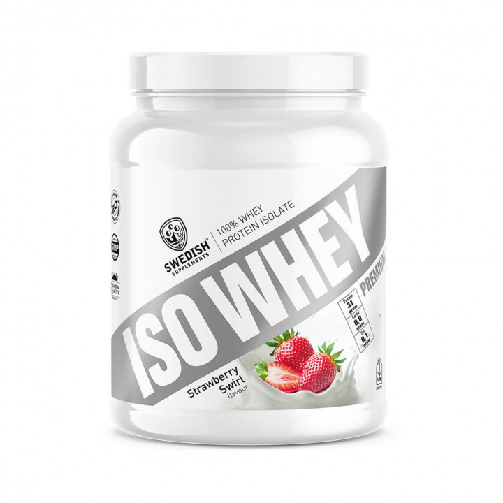 Swedish Supplements ISO Whey, 700 g (Strawberry Swirl) ryhmässä Ravintolisät & Elintarvikkeet / Proteiinijauhe / Isolaattiproteiini @ Tillskottsbolaget (SS785643-1)