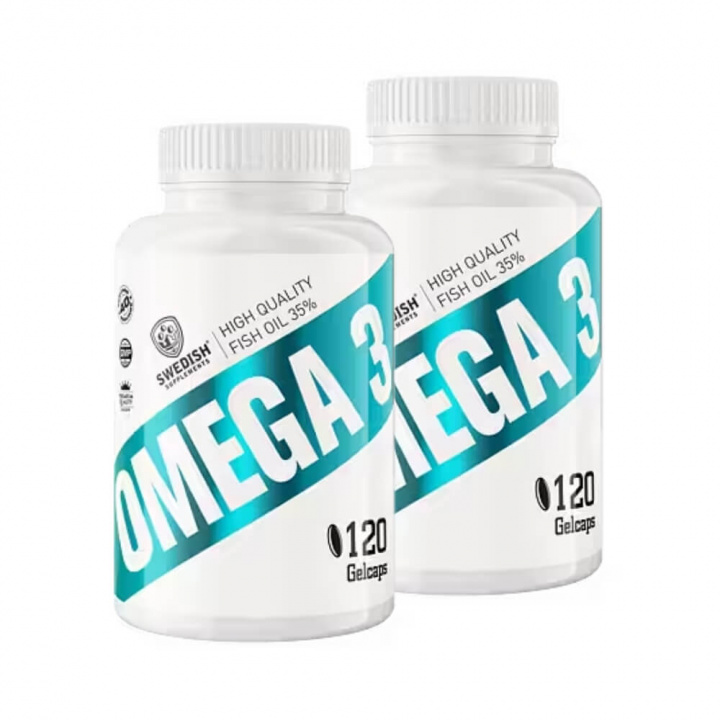 2 x Swedish Supplements Omega-3, 120 caps ryhmässä Ravintolisät & Elintarvikkeet / Omega-3 & Rasvahapot / Omega-3 @ Tillskottsbolaget (SS9504)