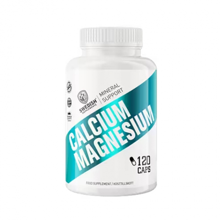 Swedish Supplements Calcium + Magnesium, 120 caps ryhmässä Ravintolisät & Elintarvikkeet / Kivennäisaineet / Kalsiumi + Magnesiumi @ Tillskottsbolaget (SSCM)