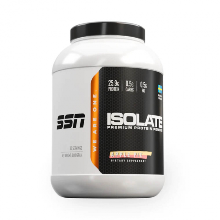 SSN Isolate Protein, 900 g (Apple Pie) ryhmässä Ravintolisät & Elintarvikkeet / Proteiinijauhe / Isolaattiproteiini @ Tillskottsbolaget (SSN8522-4)