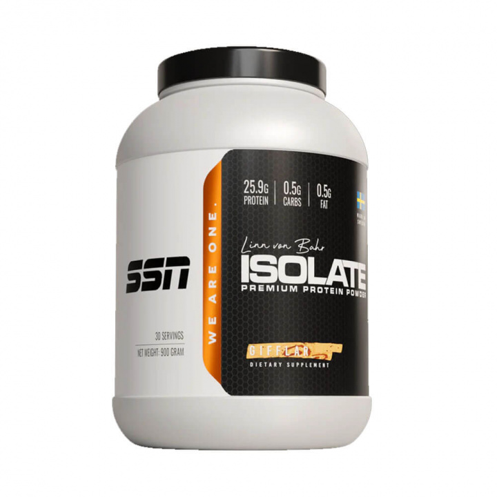 SSN Isolate Protein, 900 g (Gifflar) ryhmässä Ravintolisät & Elintarvikkeet / Proteiinijauhe / Isolaattiproteiini @ Tillskottsbolaget (SSN8522-9)