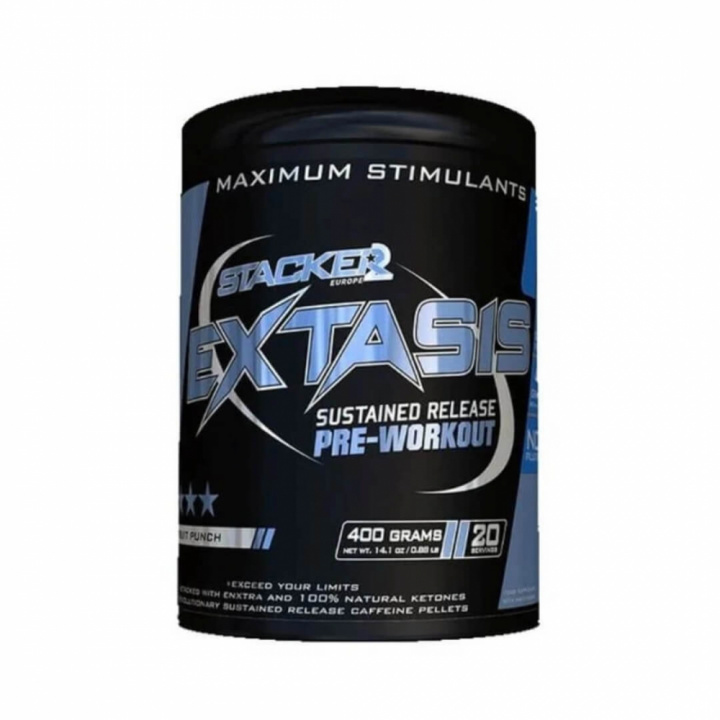 Stacker2 Extasis Pre Workout, 20 serv. (Fruit Punch) ryhmässä Ravintolisät & Elintarvikkeet / Suorituskyvyn parantajat / Pre-Workout / PWO @ Tillskottsbolaget (STACKER675-1)
