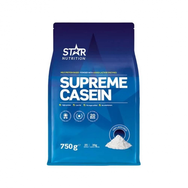 Star Nutrition Supreme Casein, 750 g (Unflavoured) ryhmässä Ravintolisät & Elintarvikkeet / Proteiinijauhe / Kaseiiniproteiini @ Tillskottsbolaget (STAR004-8)