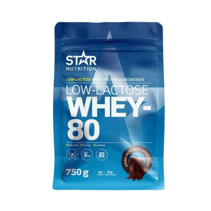 Star Nutrition Whey-80 Low Lactose, 750 g ryhmässä Teematuotteet / Ruotsalaiset ravintolisät @ Tillskottsbolaget (STAR4957)