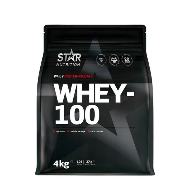 Star Nutrition Whey-100, 4 kg (Vanilj) ryhmässä Ravintolisät & Elintarvikkeet / Proteiinijauhe / Isolaattiproteiini @ Tillskottsbolaget (STAR7533-8)
