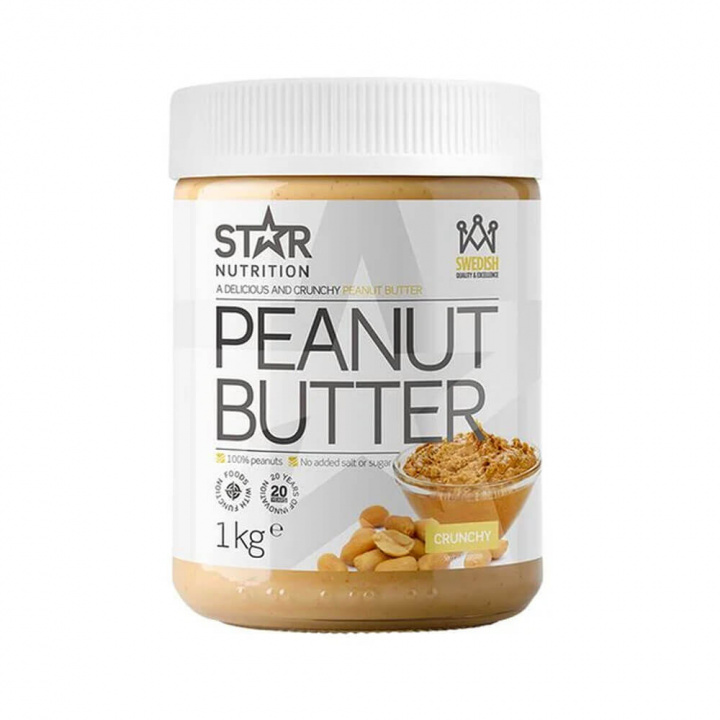 Star Nutrition Peanut Butter, 1 kg (Crunchy) ryhmässä Ravintolisät & Elintarvikkeet / Elintarvikkeet / Pähkinävoi @ Tillskottsbolaget (STAR76866-2)