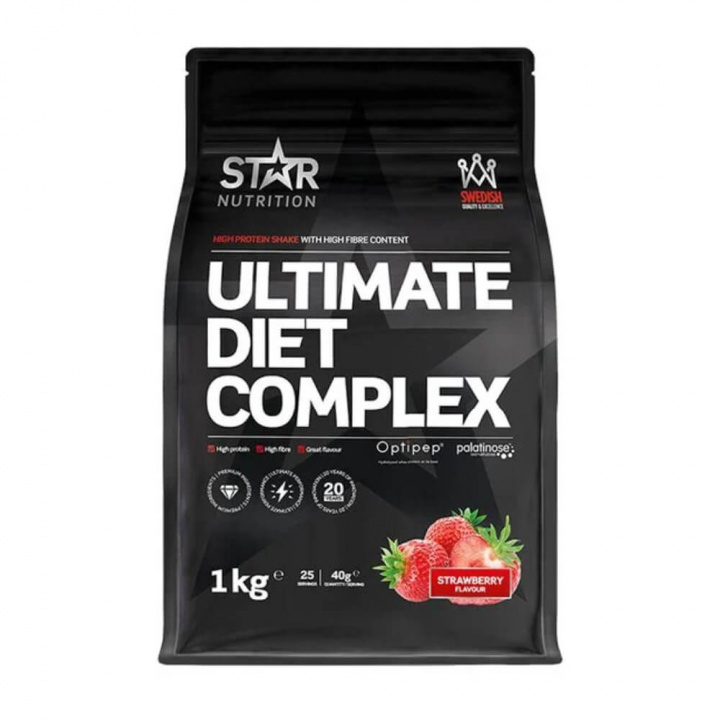 Star Nutrition Ultimate Diet Complex, 1 kg (Strawberry) ryhmässä Teematuotteet / Ruotsalaiset ravintolisät @ Tillskottsbolaget (STAR7854-2)