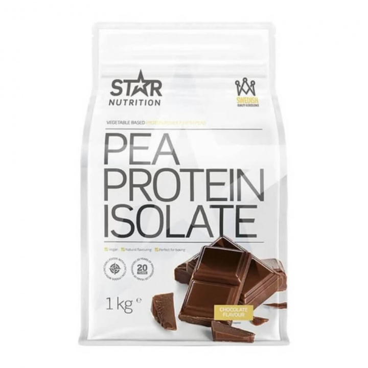 Star Nutrition Pea Protein Isolate, 1 kg (Chocolate) ryhmässä Ravintolisät & Elintarvikkeet / Proteiinijauhe / Isolaattiproteiini @ Tillskottsbolaget (STAR843-2)