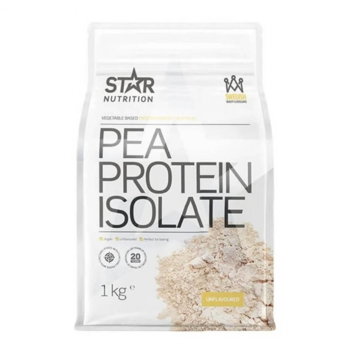 Star Nutrition Pea Protein Isolate, 1 kg (Unflavoured) ryhmässä Ravintolisät & Elintarvikkeet / Proteiinijauhe / Isolaattiproteiini @ Tillskottsbolaget (STAR843-3)