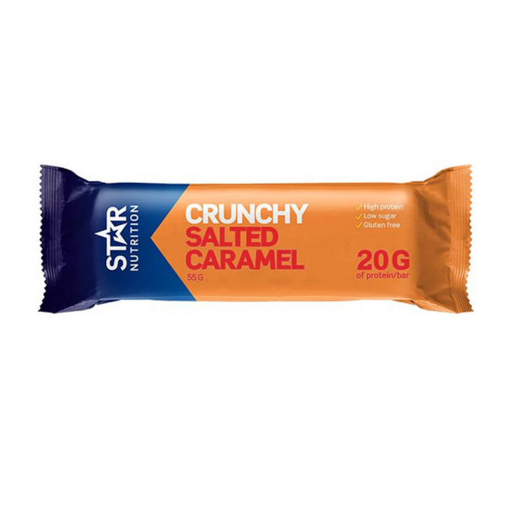 Star Nutrition Protein Bar, 55g (Salted Caramel) ryhmässä Patukat / Proteiinipatukat @ Tillskottsbolaget (STAR8459-1)