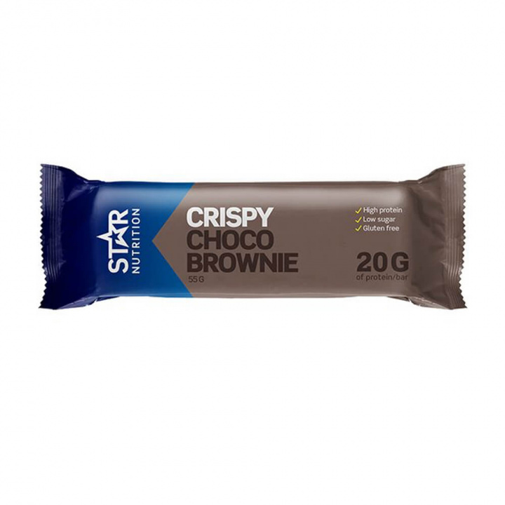 Star Nutrition Protein Bar, 55g (Choco Brownie) ryhmässä Patukat / Proteiinipatukat @ Tillskottsbolaget (STAR8459-2)