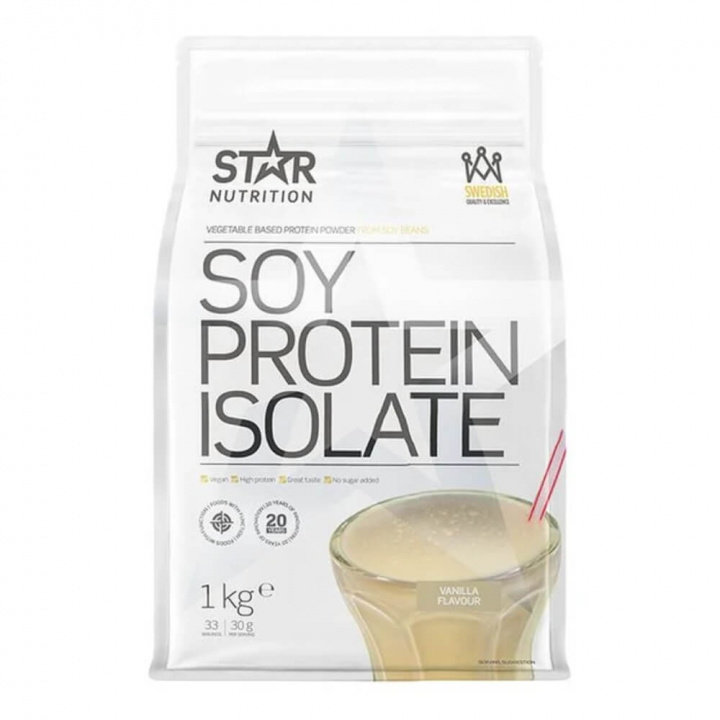 Star Nutrition Soy Protein Isolate, 1 kg (Vanilla) ryhmässä Ravintolisät & Elintarvikkeet / Proteiinijauhe / Isolaattiproteiini @ Tillskottsbolaget (STAR9532-1)