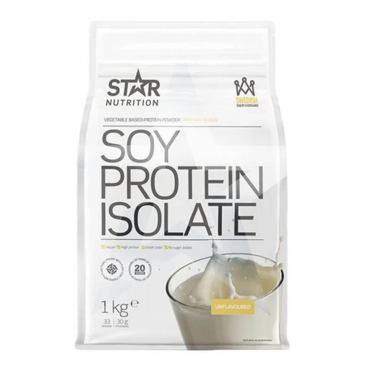 Star Nutrition Soy Protein Isolate, 1 kg (Natural) ryhmässä Ravintolisät & Elintarvikkeet / Proteiinijauhe / Isolaattiproteiini @ Tillskottsbolaget (STAR9532-3)