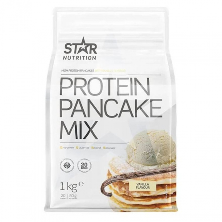 Star Nutrition Protein Pancake Mix, BIG SIZE - 1 kg (Vanilla) ryhmässä Ravintolisät & Elintarvikkeet / Elintarvikkeet / Proteiiniletut @ Tillskottsbolaget (STAR986-1)