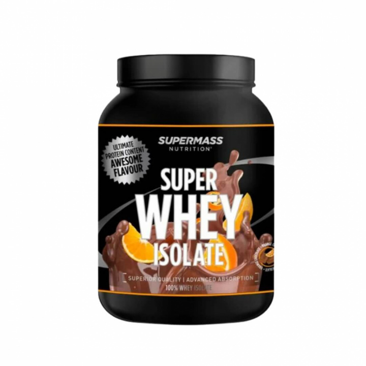 Supermass Nutrition Super Whey Isolate, 1300 g (Orange Chocolate) ryhmässä Ravintolisät & Elintarvikkeet / Proteiinijauhe / Isolaattiproteiini @ Tillskottsbolaget (SUPERMASS76846-2)