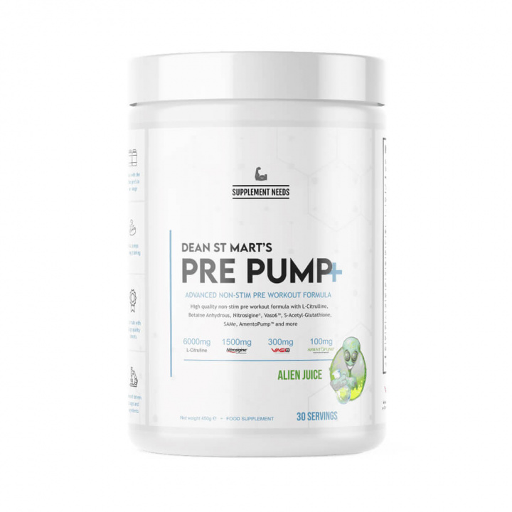 Supplement Needs Pre Pump+, 30 serv. (Alien Juice) ryhmässä Ravintolisät & Elintarvikkeet / Suorituskyvyn parantajat / Stimulantiton PWO @ Tillskottsbolaget (SUPPNEEDS7653-1)