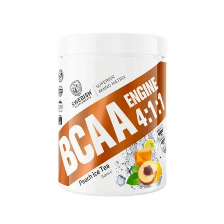 Swedish Supplements BCAA Engine 4:1:1 (Peach Ice Tea) ryhmässä Ravintolisät & Elintarvikkeet / Aminohapot / BCAA @ Tillskottsbolaget (SWEDISH6352-7)