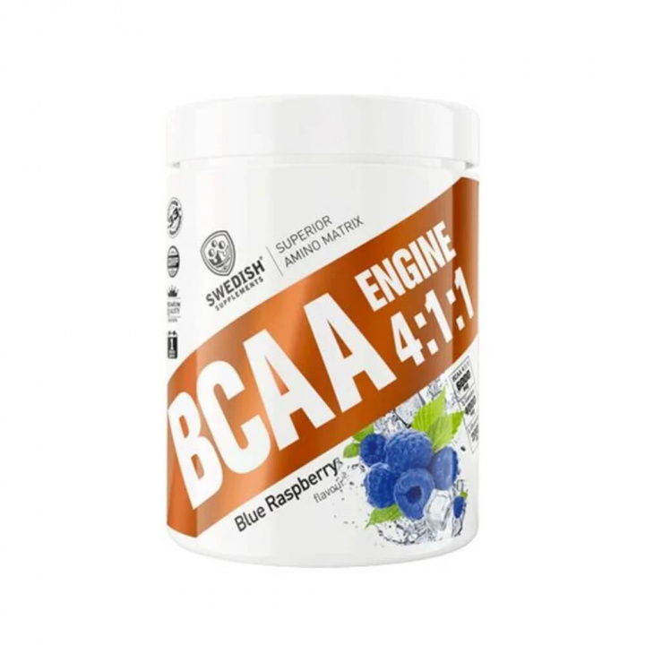 Swedish Supplements BCAA Engine 4:1:1 (Blue Raspberry) ryhmässä Ravintolisät & Elintarvikkeet / Aminohapot / BCAA @ Tillskottsbolaget (SWEDISH6352TOCHORASPBERRY)