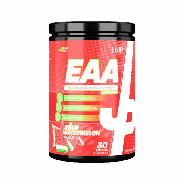 Trained By JP EAA + Hydration, 30 serv. (Sour Watermelon) ryhmässä Ravintolisät & Elintarvikkeet / Aminohapot / EAA @ Tillskottsbolaget (TBJP656745-4)