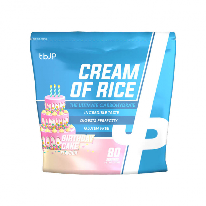Trained By JP Cream Of Rice, 2 kg (Birthday Cake) ryhmässä Ravintolisät & Elintarvikkeet / Elintarvikkeet / Cream of Rice @ Tillskottsbolaget (TBJP685-10)