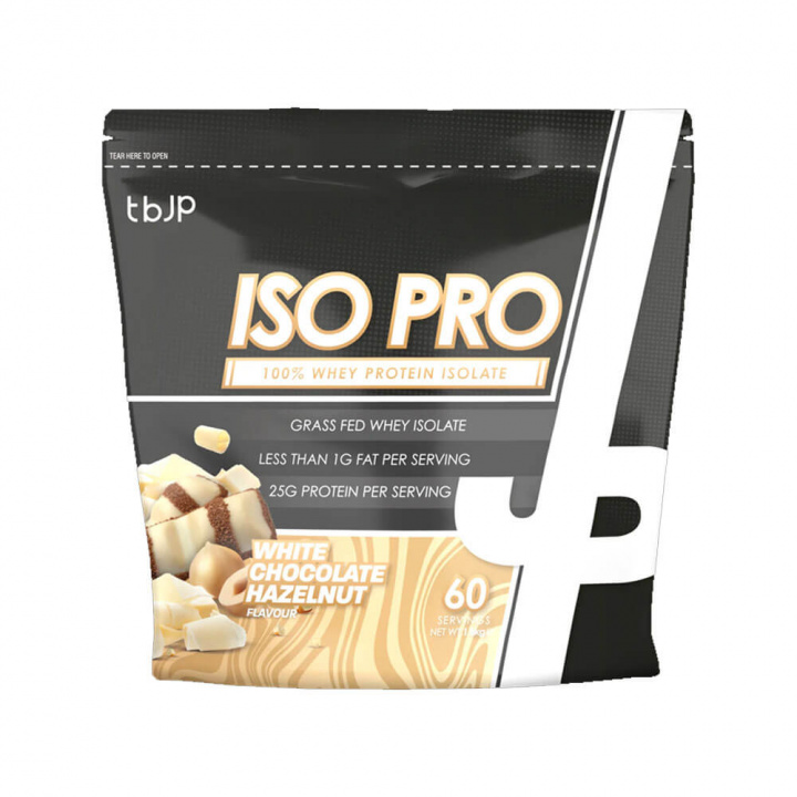 Trained By JP IsoPro, 60 serv. (White Chocolate Hazelnut) ryhmässä Ravintolisät & Elintarvikkeet / Proteiinijauhe / Isolaattiproteiini @ Tillskottsbolaget (TBJP8846-4)