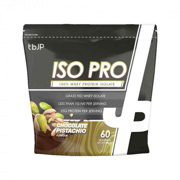 Trained By JP IsoPro, 60 serv. (Chocolate Pistachio) ryhmässä Ravintolisät & Elintarvikkeet / Proteiinijauhe / Isolaattiproteiini @ Tillskottsbolaget (TBJP8846-5)