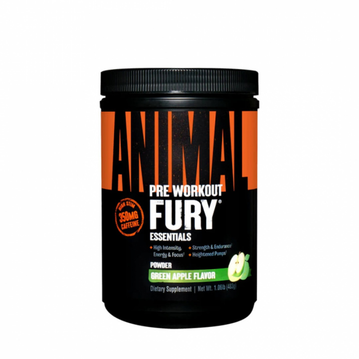 Universal Nutrition Animal Fury, 30 serv. (Green Apple) ryhmässä Ravintolisät & Elintarvikkeet / Suorituskyvyn parantajat / Pre-Workout / PWO @ Tillskottsbolaget (UNIVERSAL895-1)